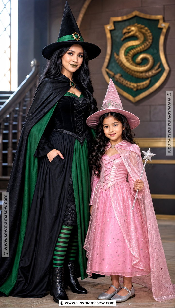 Pink Witch And Green Witch Costume - 30 Mommy And Me Costumes Daughters