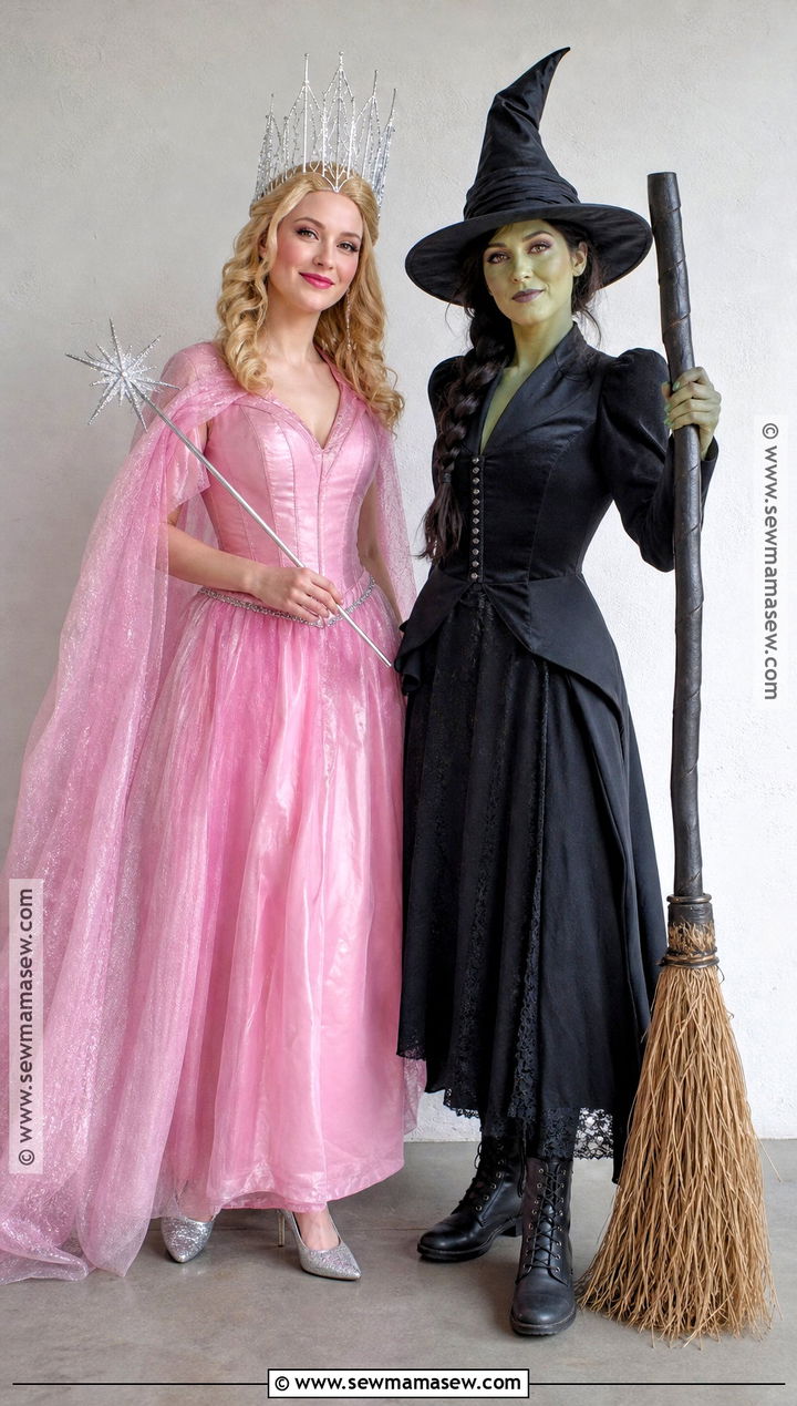 Pink Witch And Green Witch Duo Costume - 35 easy duo halloween costumes