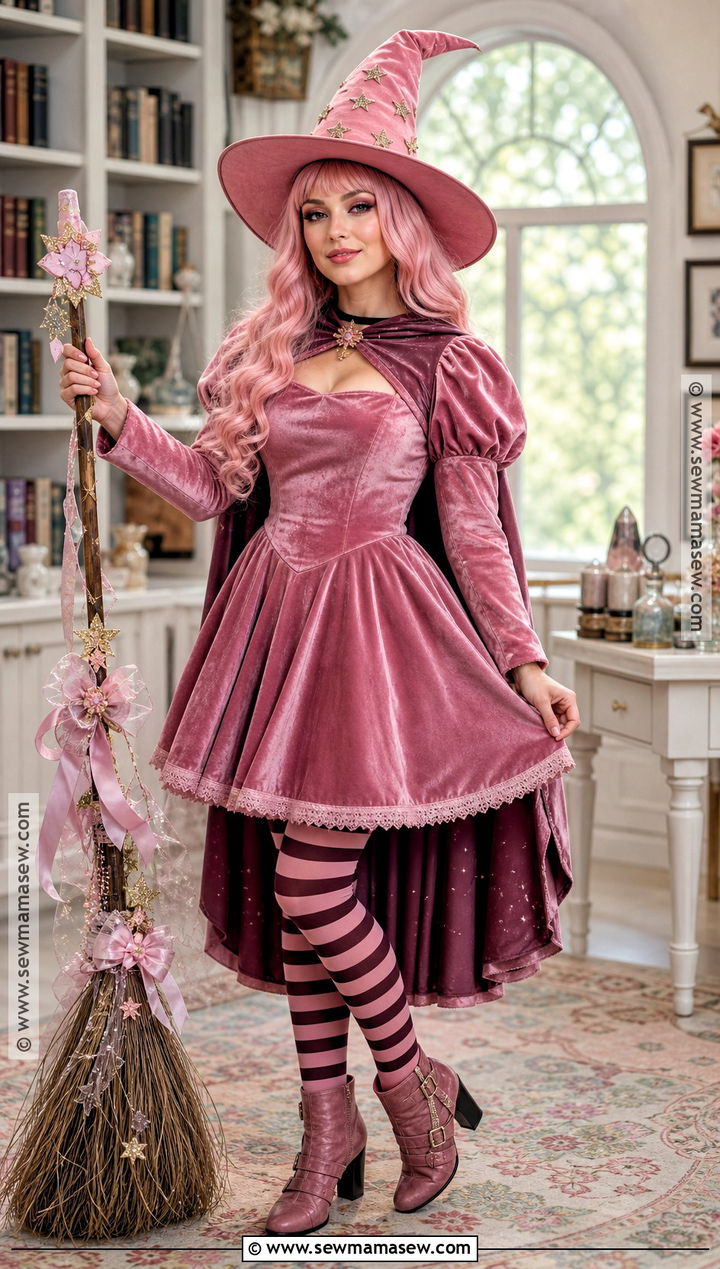 Pink Witch Costume - 35 pink halloween costume ideas