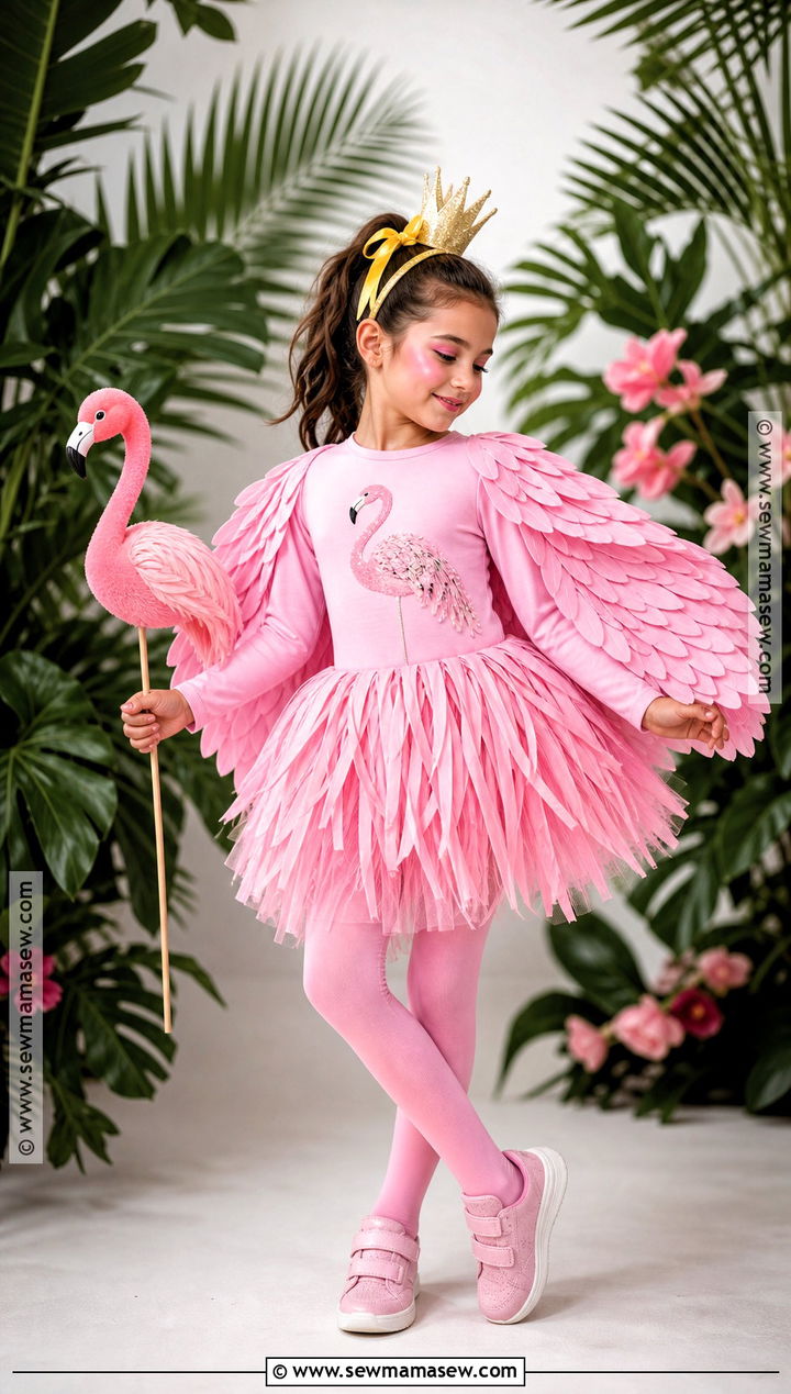 Pinkalicious Flamingo Costume With Feather Trim - 40 pinkalicious costume ideas