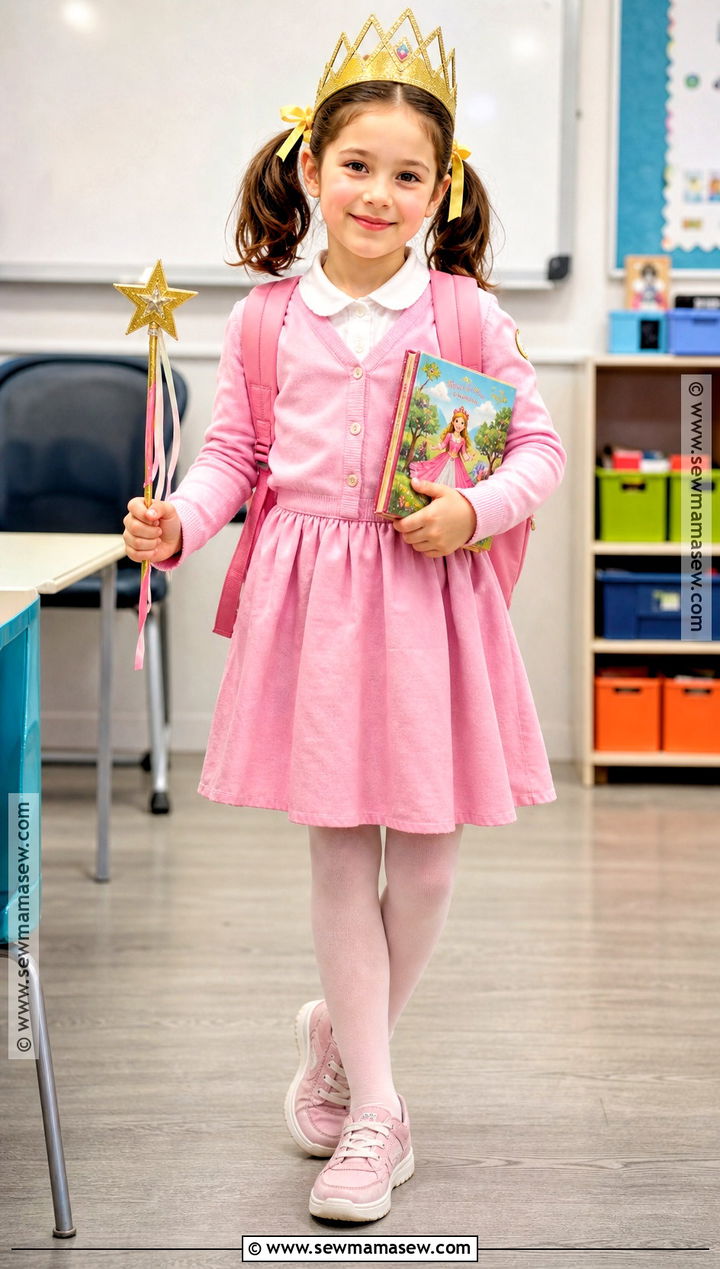 Pinkalicious School Costume With Pink Cardigan - 40 pinkalicious costume ideas
