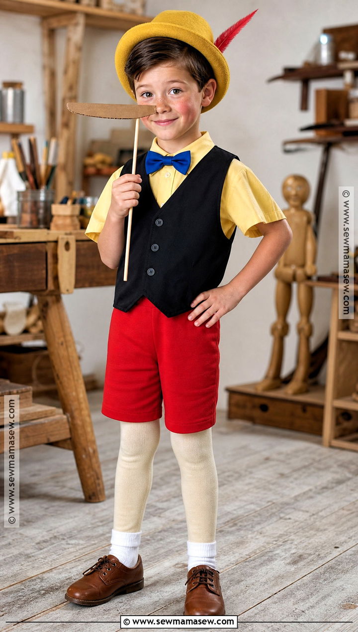 Pinocchio Costume With Yellow Hat - 30 world book day costumes for boys