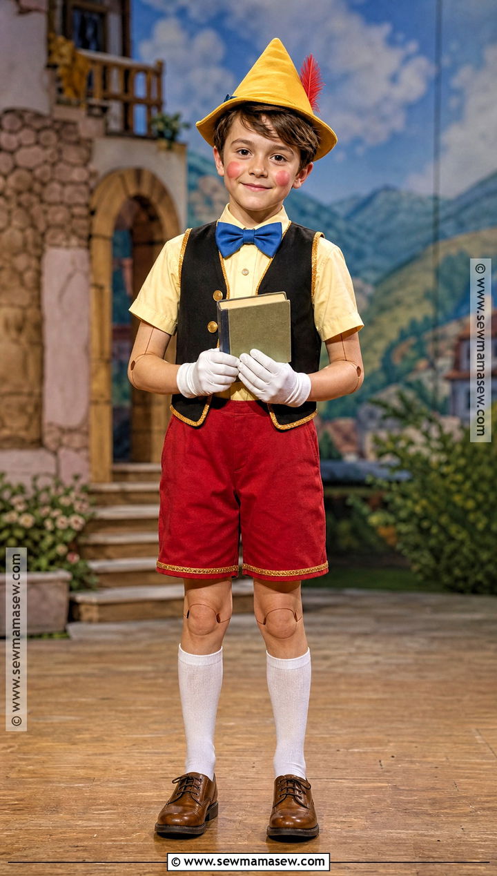 Pinocchio Costume With Yellow Hat - 30 boys book character costumes