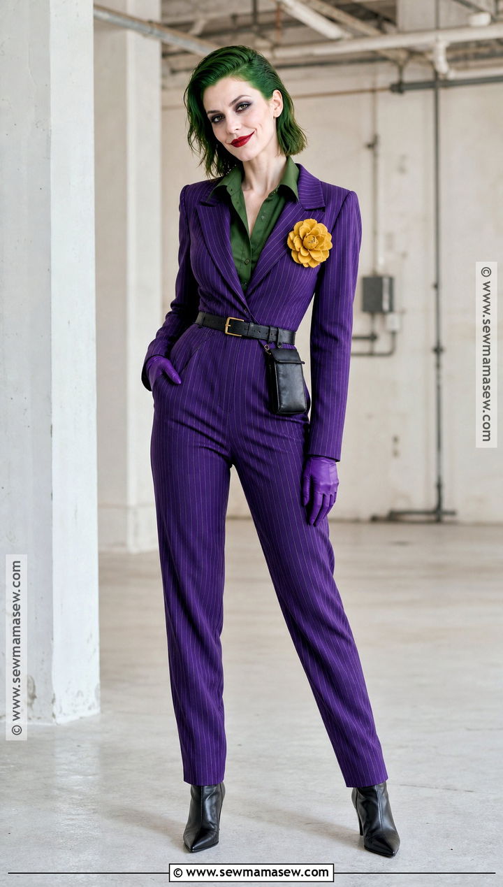 Pinstripe Jumpsuit Female Joker Costume - 35 female joker costume ideas
