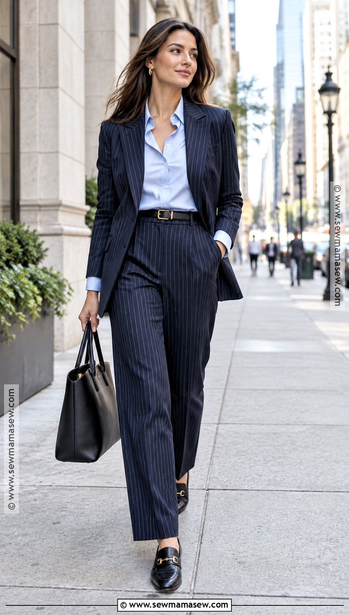 Pinstripe Suit And Loafers Outfit - 15 Fall 2026 Trends Fashion