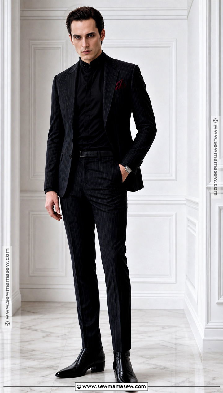 Pinstripe Suit Vampire Aesthetic Outfit - 30 vampire aesthetic outfit male ideas