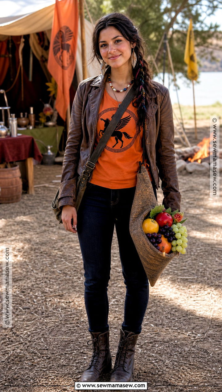 Piper McLean Costume With Leather Jacket - 30 percy jackson costume ideas