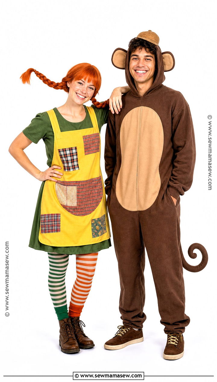 Pippi Longstocking And Monkey Duo Costume - 35 pippi longstocking costume ideas