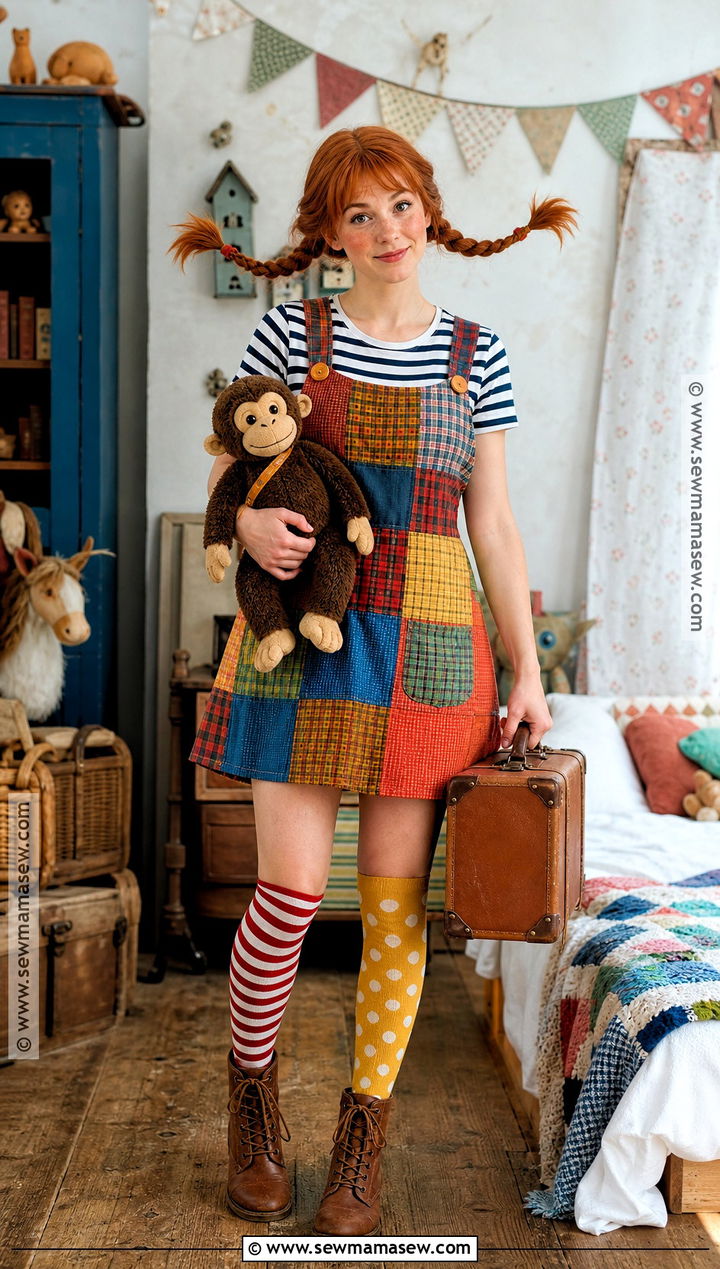 Pippi Longstocking Costume - 30 childhood characters costume ideas