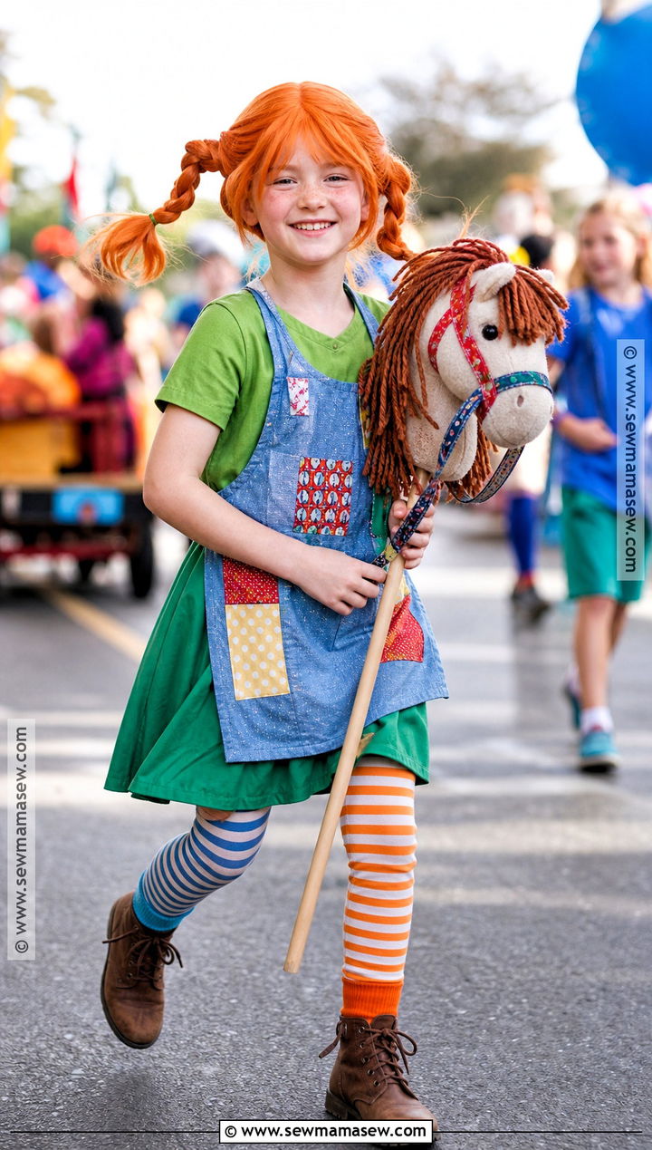 Pippi Longstocking Costume With Hobby Horse - 35 pippi longstocking costume ideas