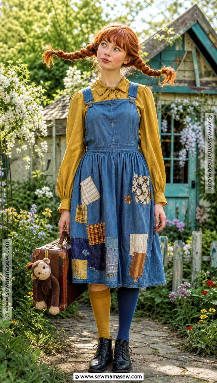 Pippi Longstocking Costume With Natural Red Hair - 35 pippi longstocking costume ideas