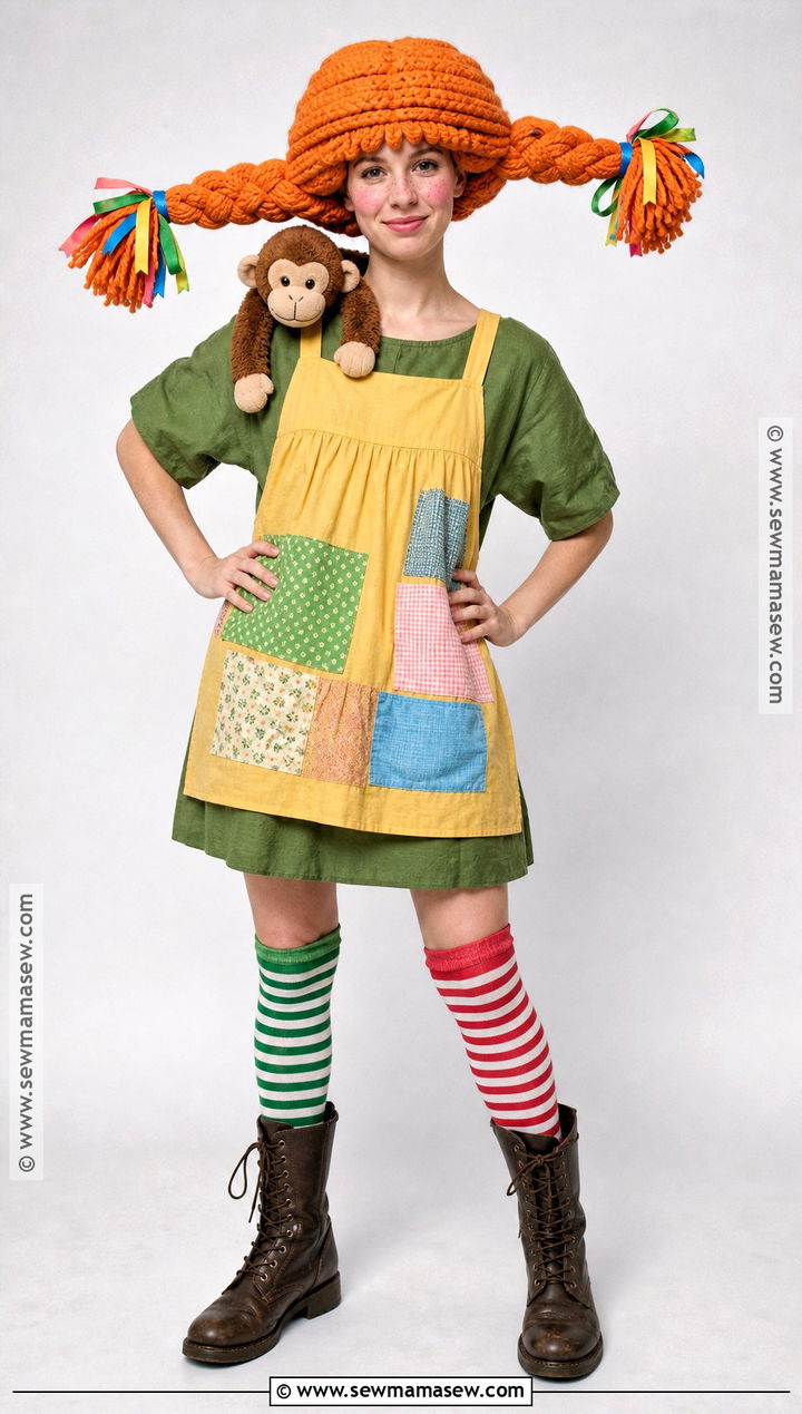 Pippi Longstocking Costume With Yarn Wig - 35 pippi longstocking costume ideas