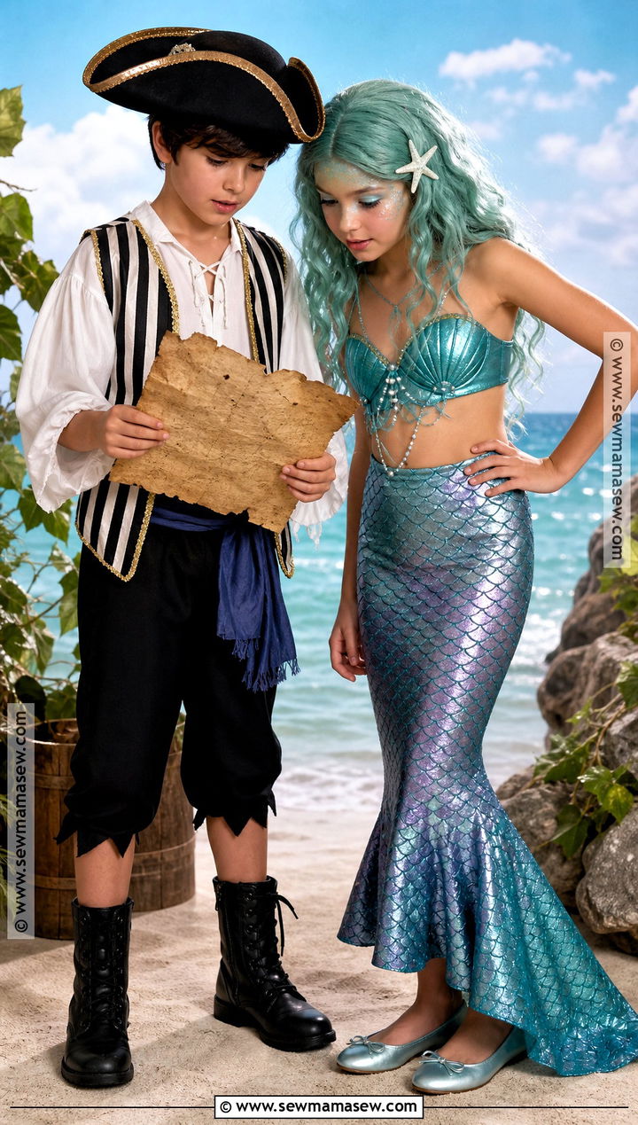 Pirate And Mermaid Costume - 35 boy and girl halloween costumes