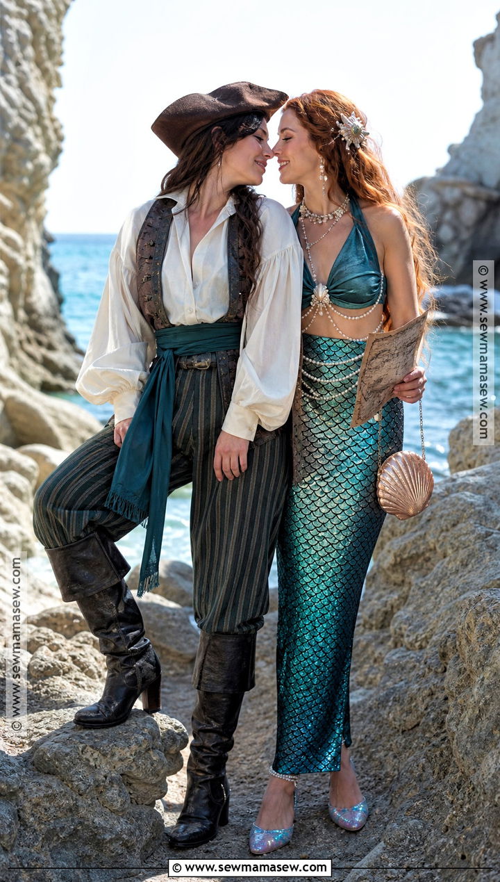 Pirate And Mermaid Costume - 40 wlw halloween costume ideas