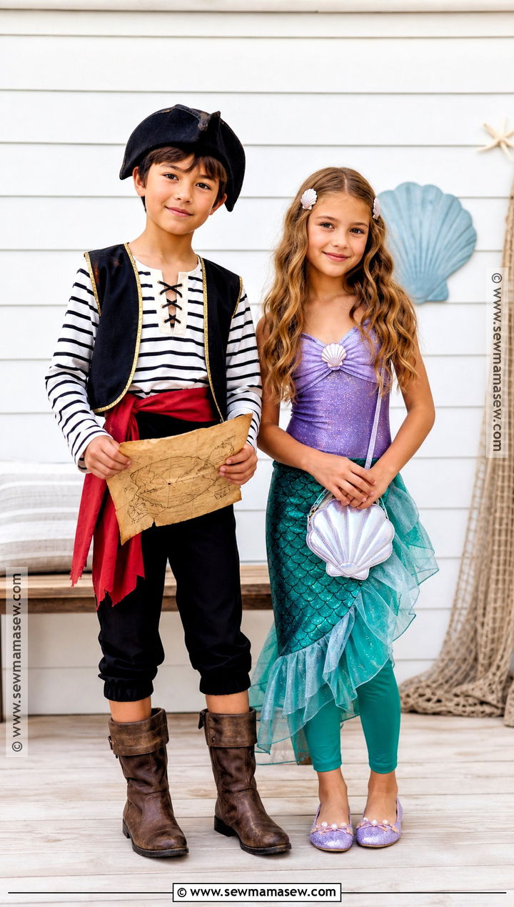 Pirate And Mermaid Costume - 30 brother sister halloween costumes for kids