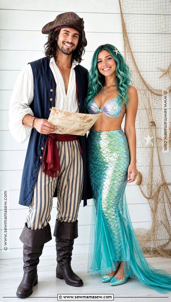 Pirate And Mermaid Duo Costume - 35 unique duo halloween costumes
