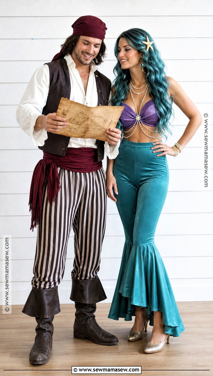 Pirate And Mermaid Duo Costume - 50 halloween costumes duo