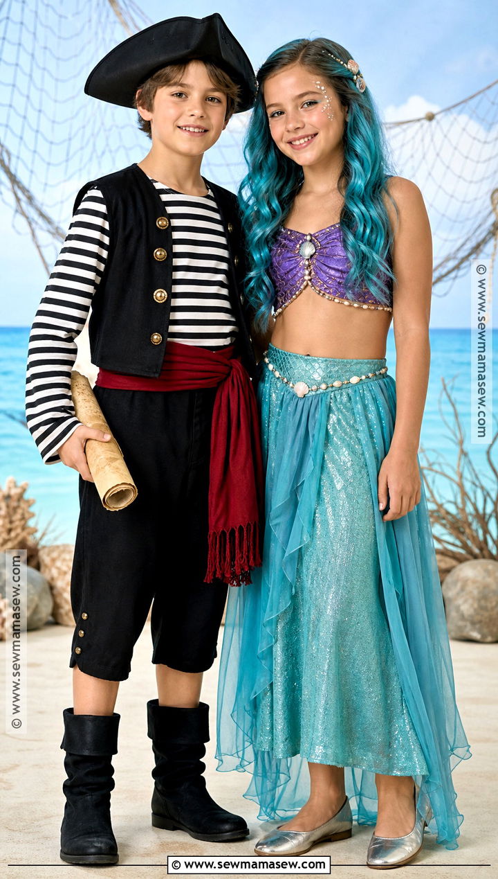 Pirate And Mermaid Twin Costume - 30 twins halloween costumes
