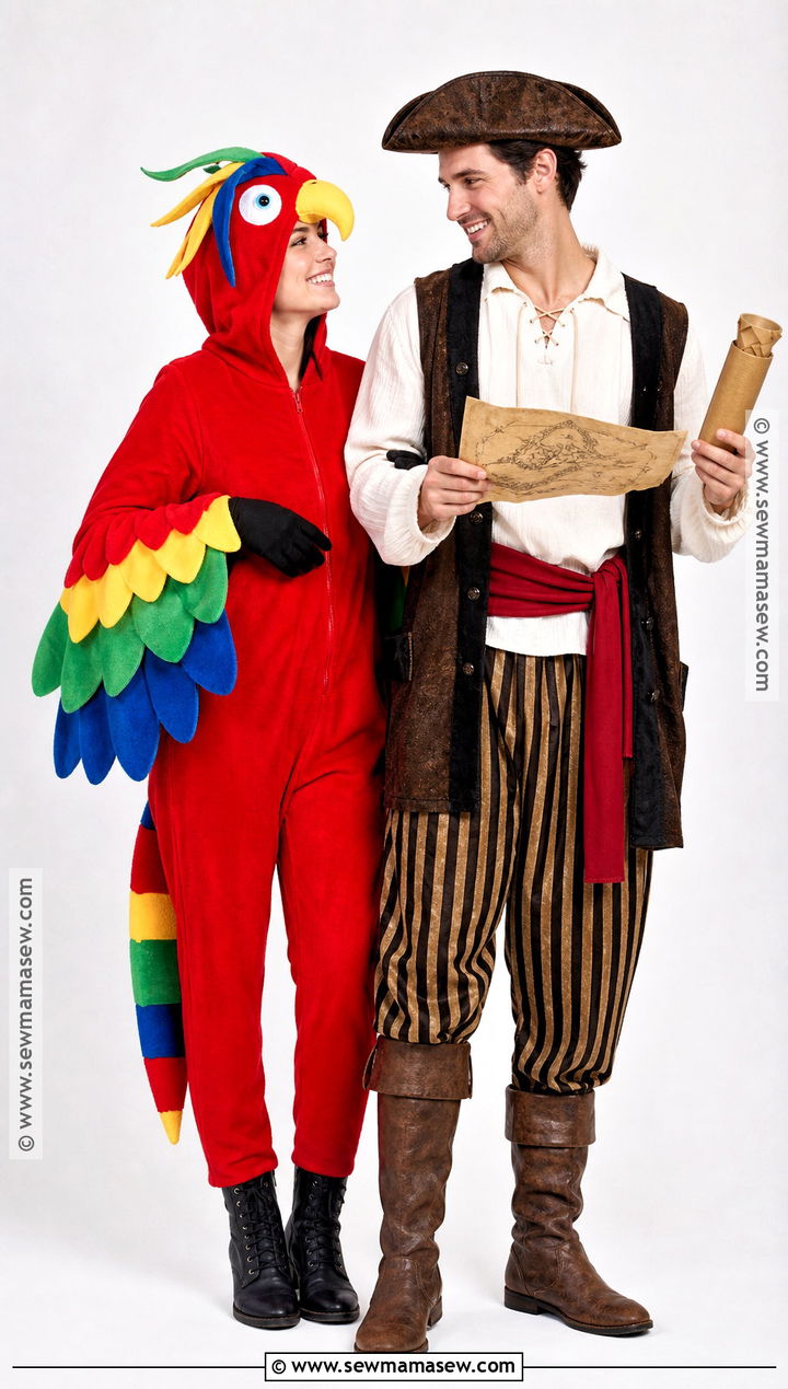 Pirate And Parrot Couple Costume - 35 parrot costume ideas