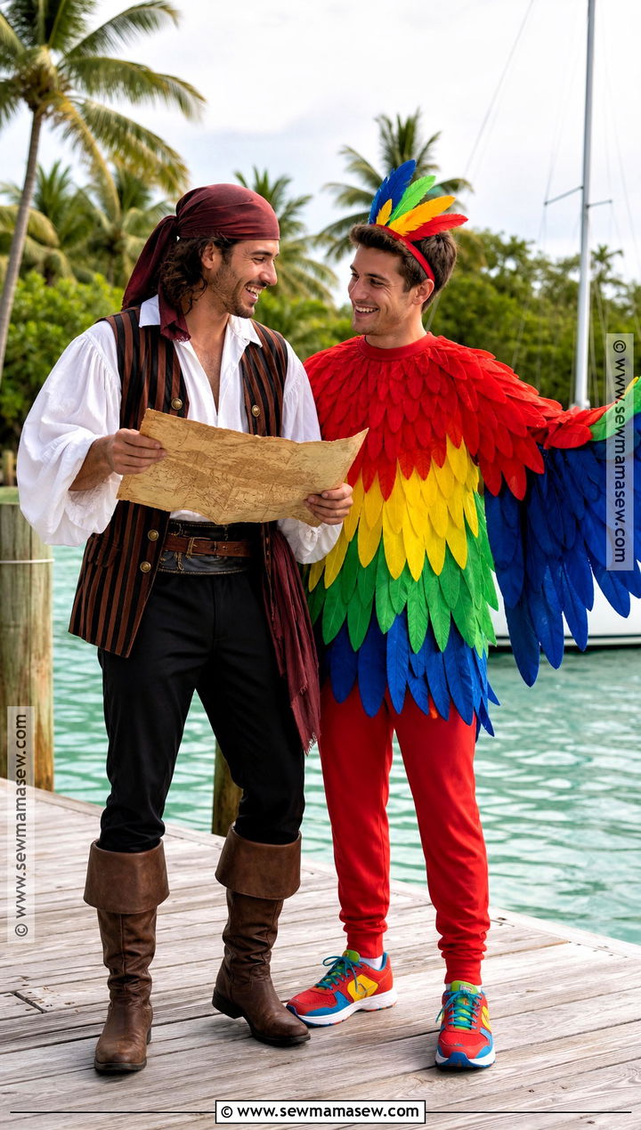 Pirate And Parrot Friend Costume - 30 friend costume ideas two