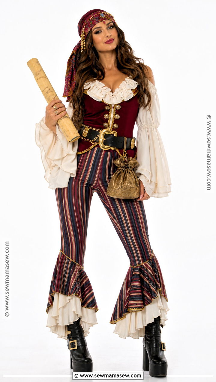 Pirate Bratz Doll Costume With Striped Pants - 30 Bratz Doll Costume Halloween Ideas