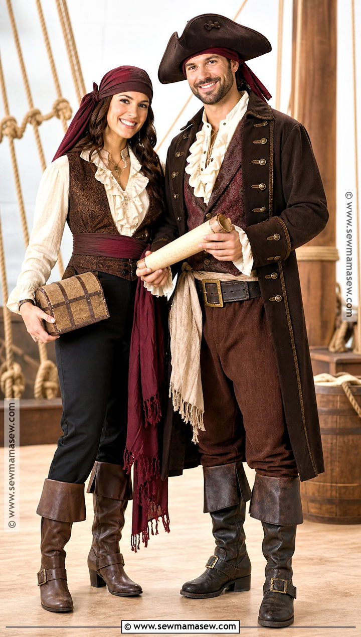 Pirate Captain And First Mate Costume - 50 couples halloween costume ideas