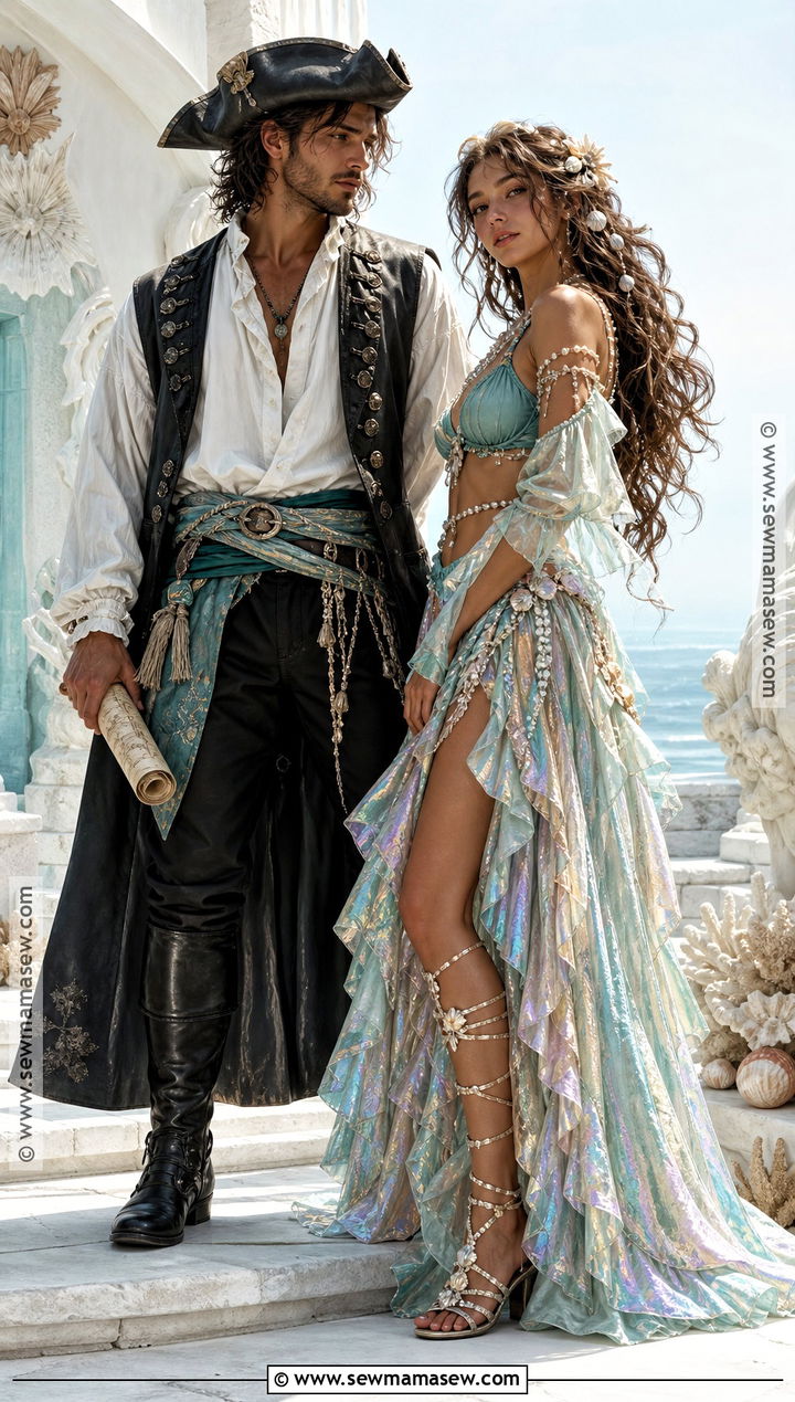 Pirate Captain And Mermaid Couple Costume - 35 best halloween costumes for couples