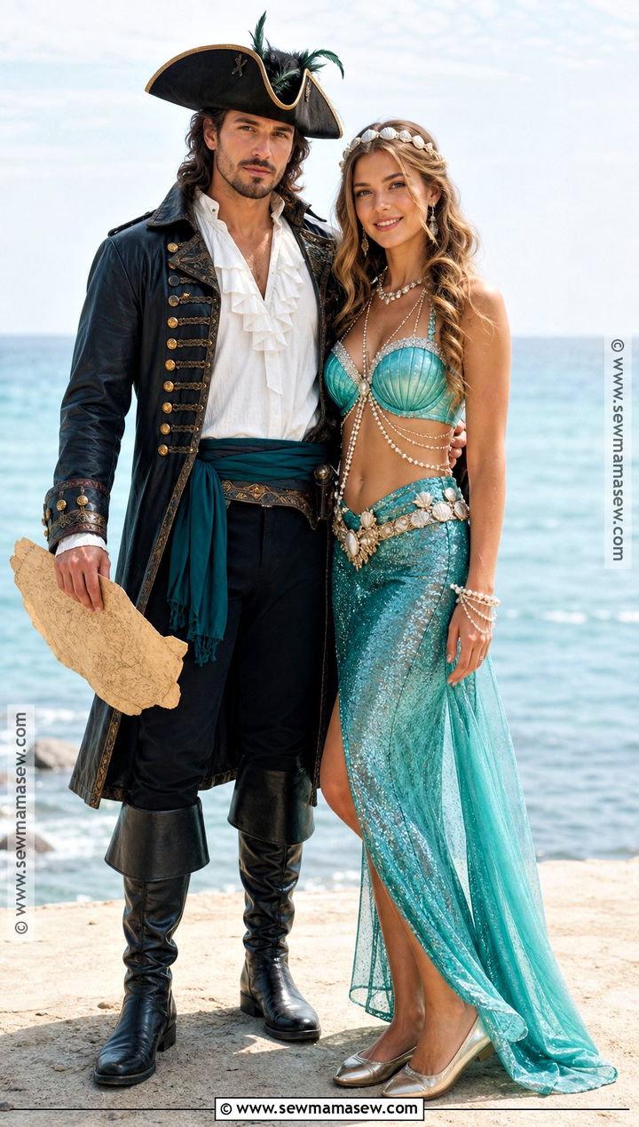 Pirate Captain And Mermaid Couple Costume - 40 couple costume ideas