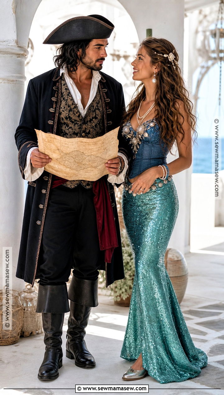 Pirate Captain And Mermaid Duo Costume - 40 halloween costume duo ideas