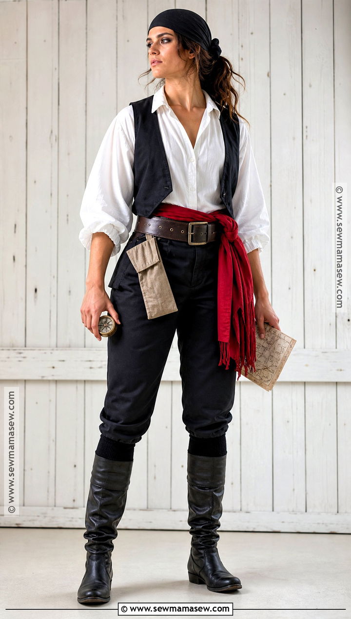 Pirate Costume With Capri Pants And Boots - 30 last minute pirate costume ideas