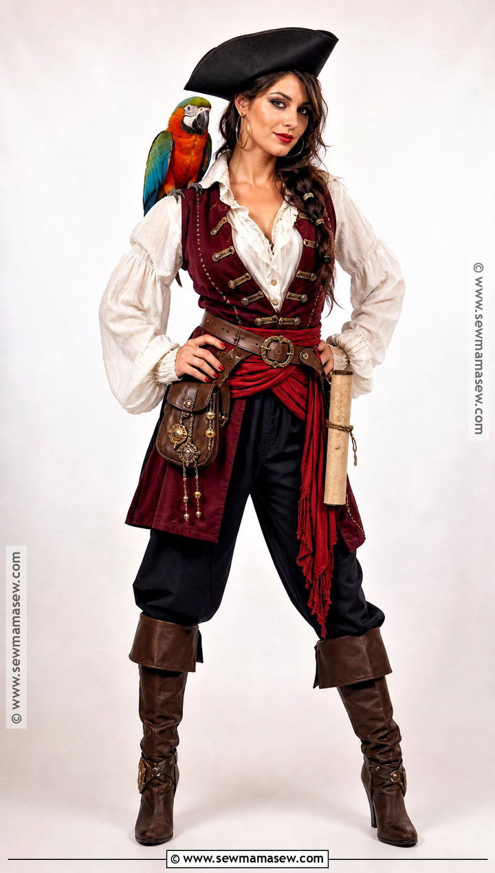 Pirate Costume With Parrot - 50 pirate costume ideas for women