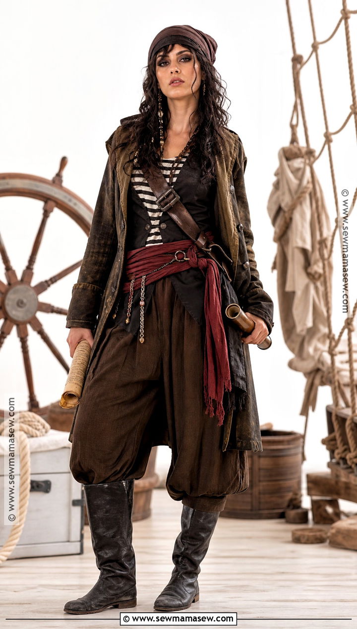 Pirate Costume With Striped Shirt - 50 halloween costumes ideas