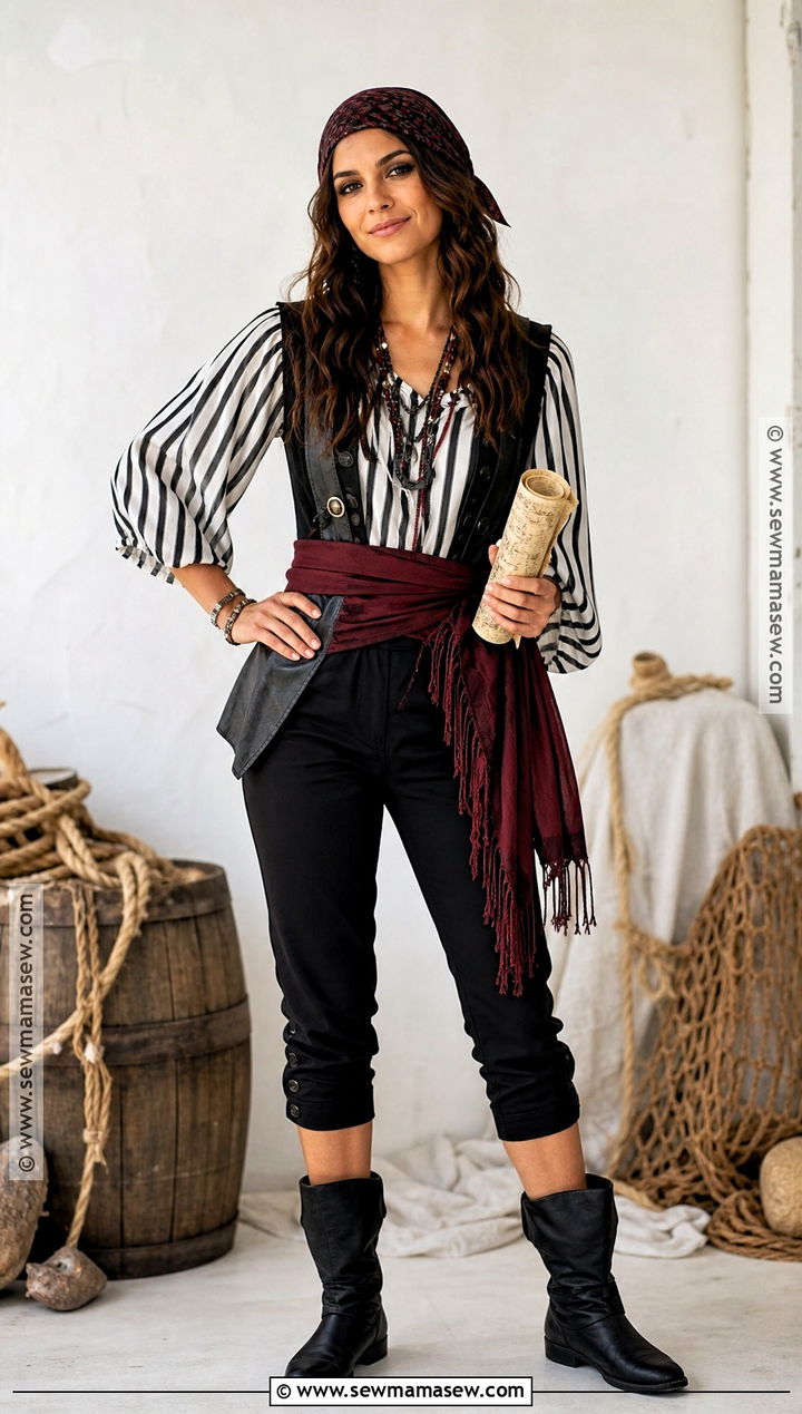 Pirate Costume With Striped Shirt - 30 basic costume ideas