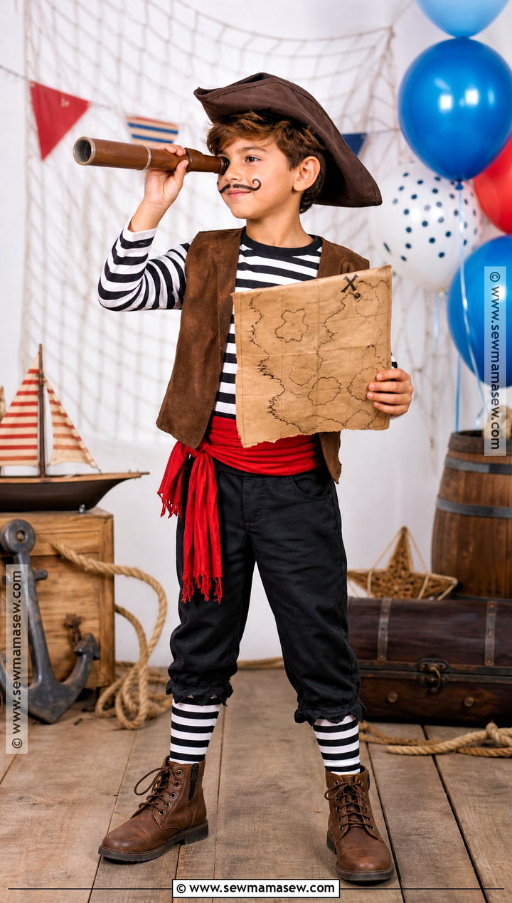 Pirate Costume With Treasure Map - 30 kid costume ideas