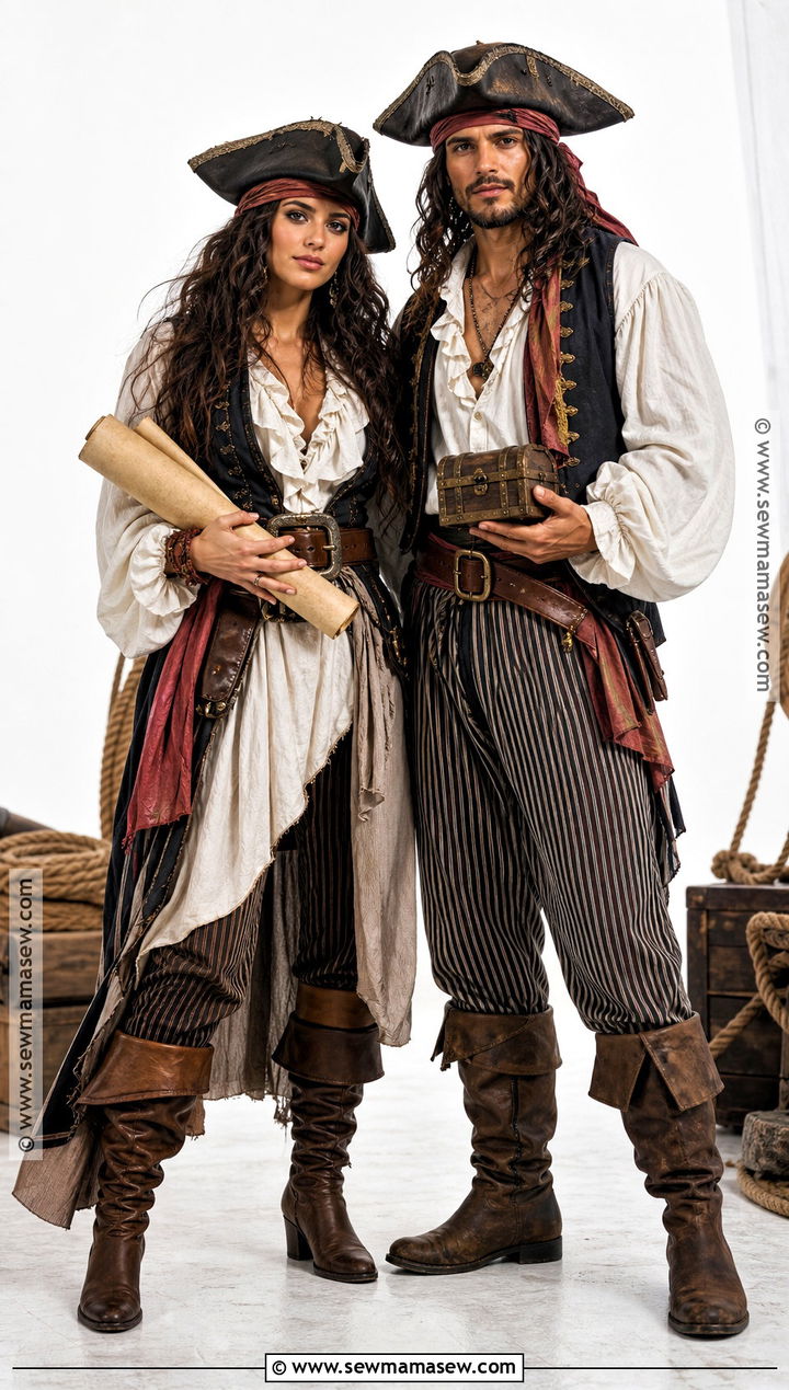 Pirate Couple Costume - 35 matching couple costumes