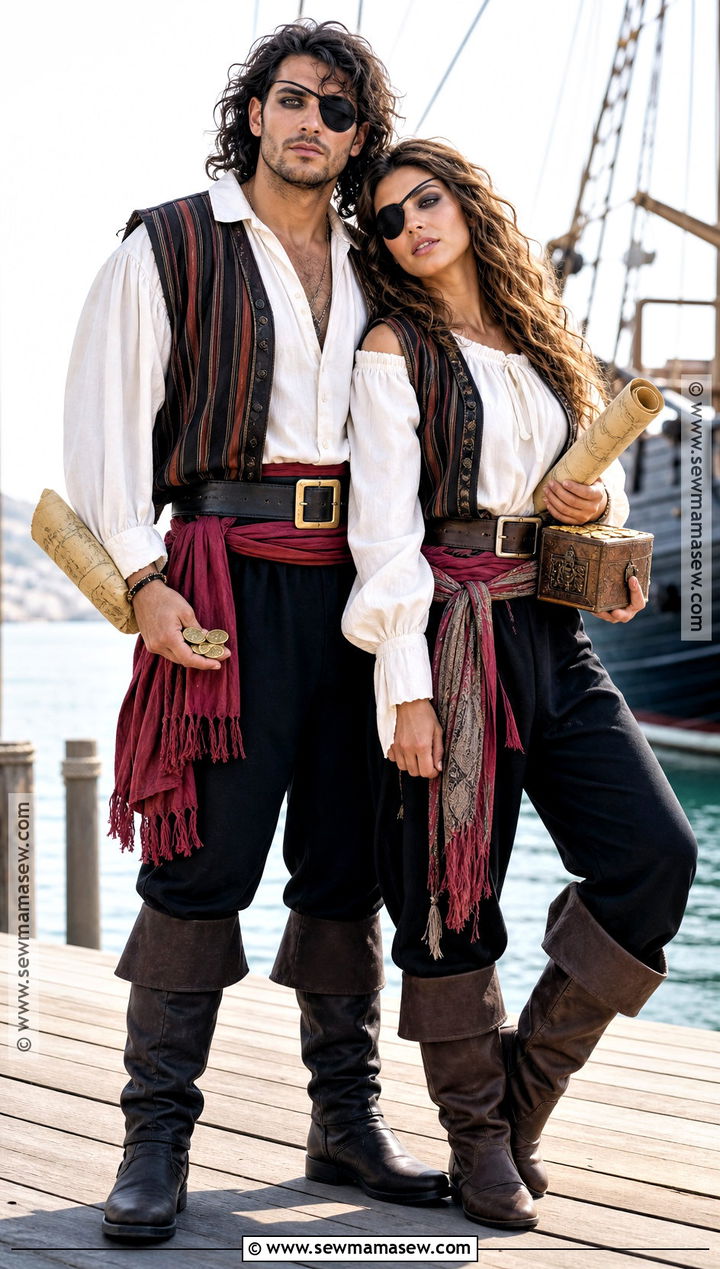 Pirate Couple Costume - 35 easy halloween costumes for couples