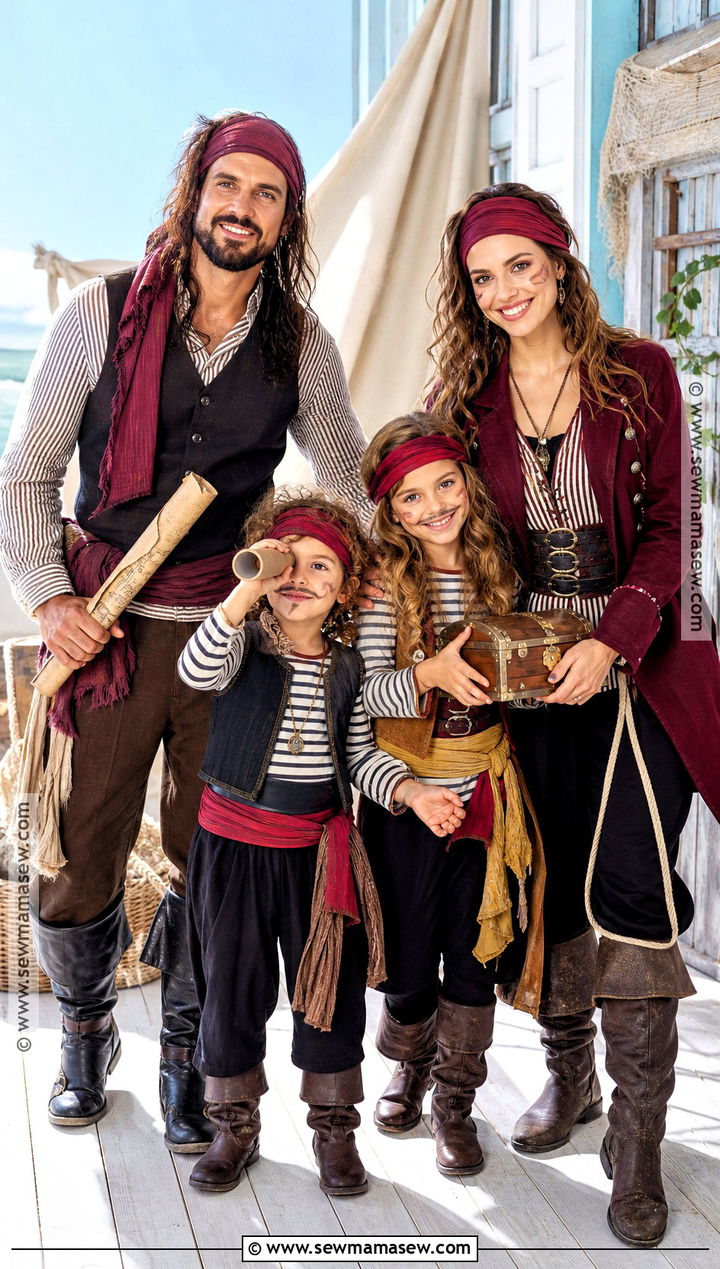 Pirate Crew Family Costume - 30 family costume ideas for 4