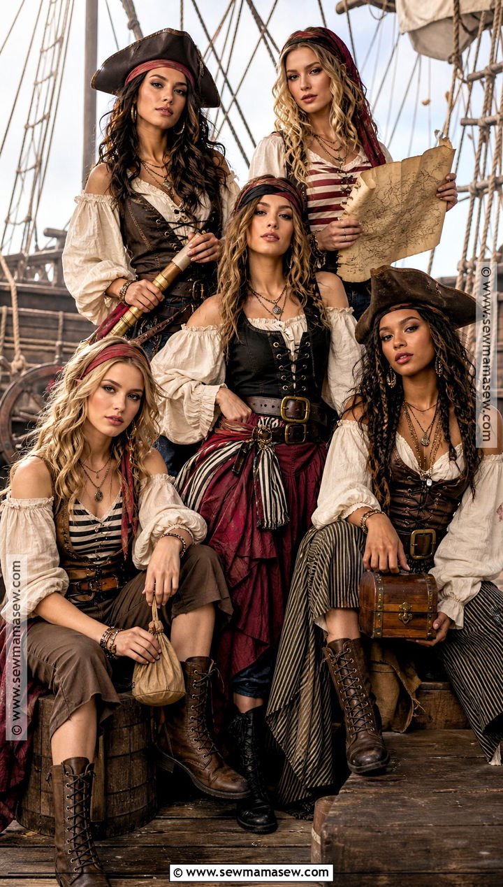 Pirate Crew Group Costume - 30 Halloween Costumes Women Group