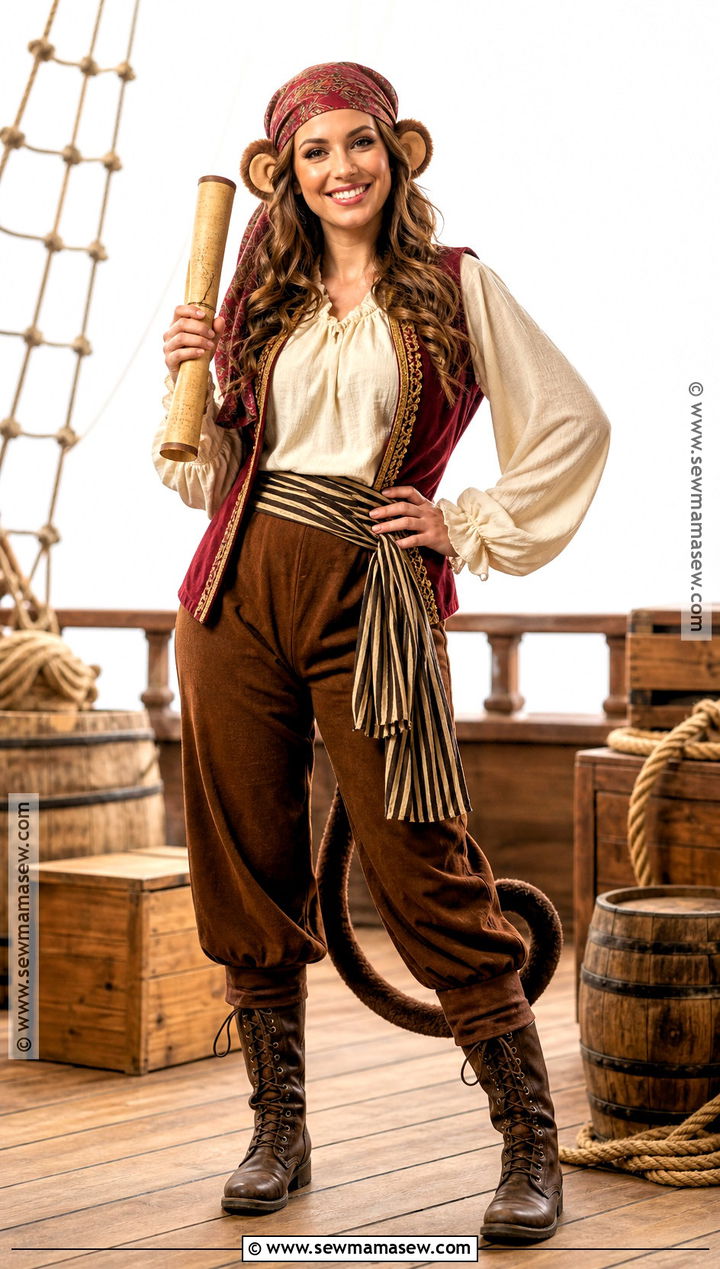 Pirate Monkey Costume - 30 Monkey Halloween Costume Ideas for Women
