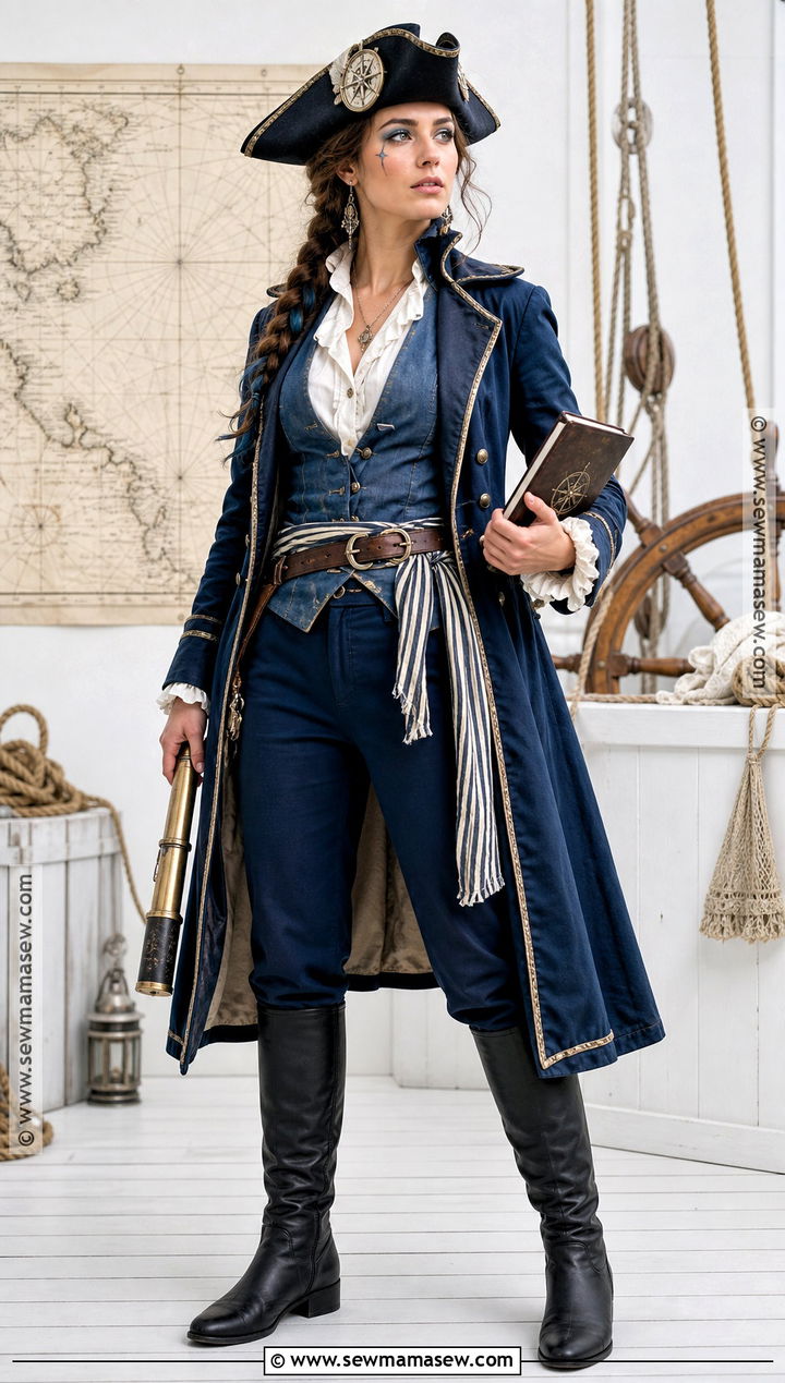Pirate Navigator Costume - 50 pirate costume ideas for women