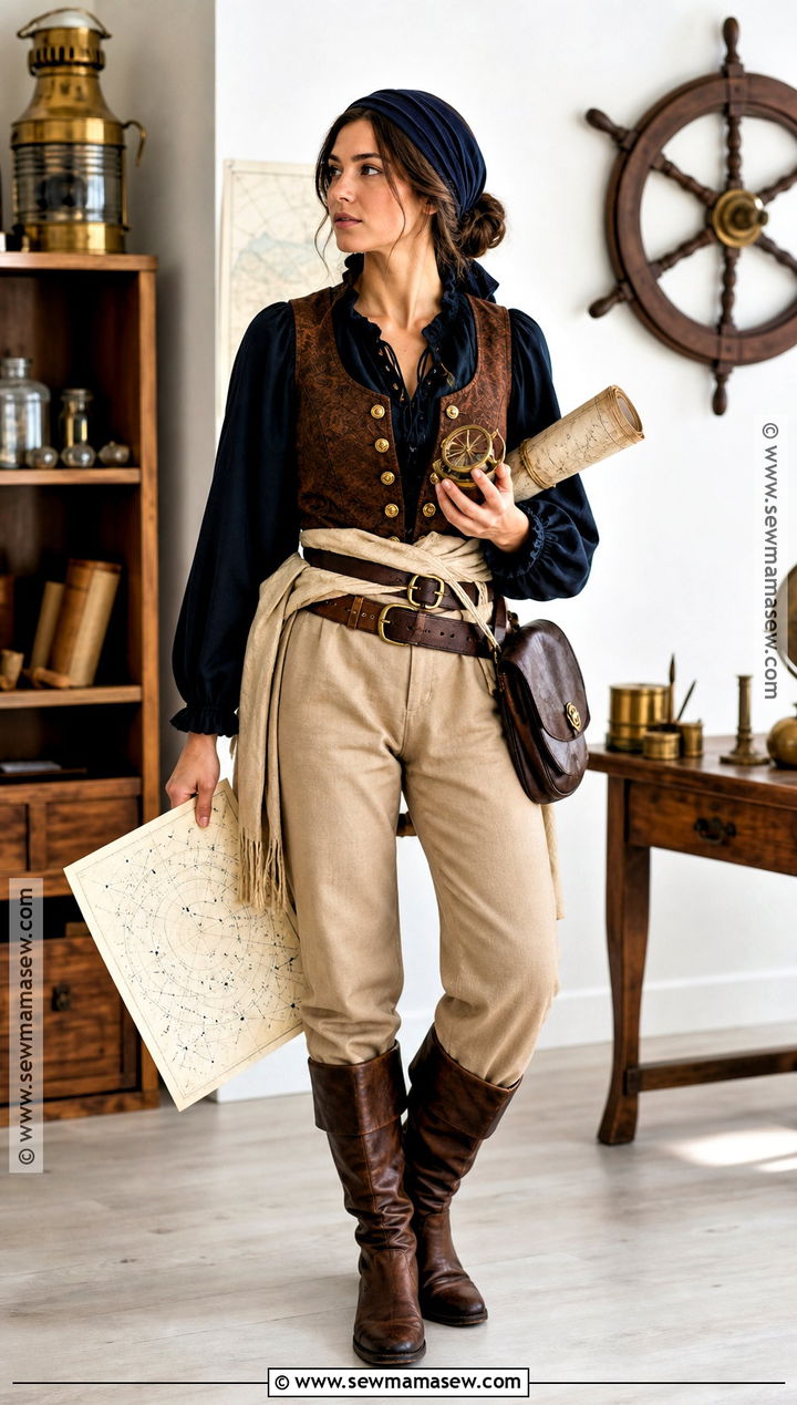 Pirate Navigator Costume With Star Map - 30 last minute pirate costume ideas