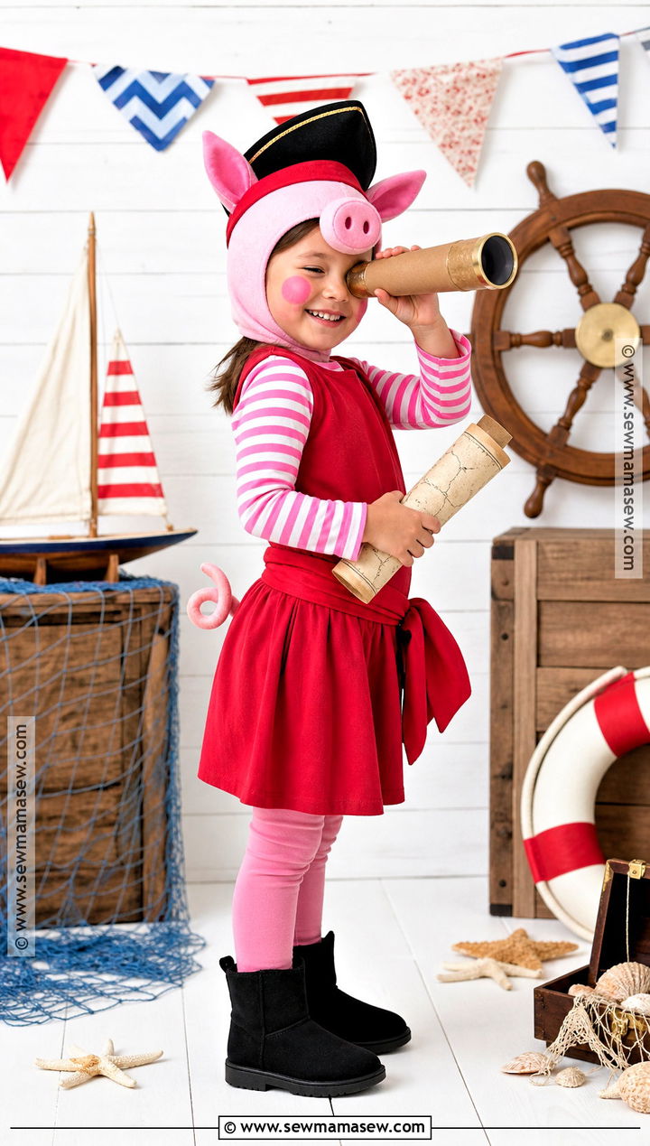 Pirate Peppa Pig Costume With Treasure Map - 30 peppa pig costume ideas