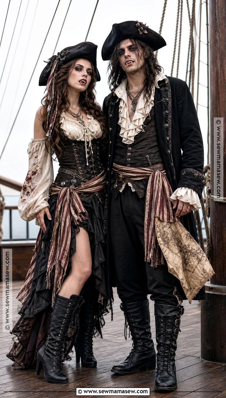 Pirate Vampire Couple Costume - 35 vampire costume ideas for couples