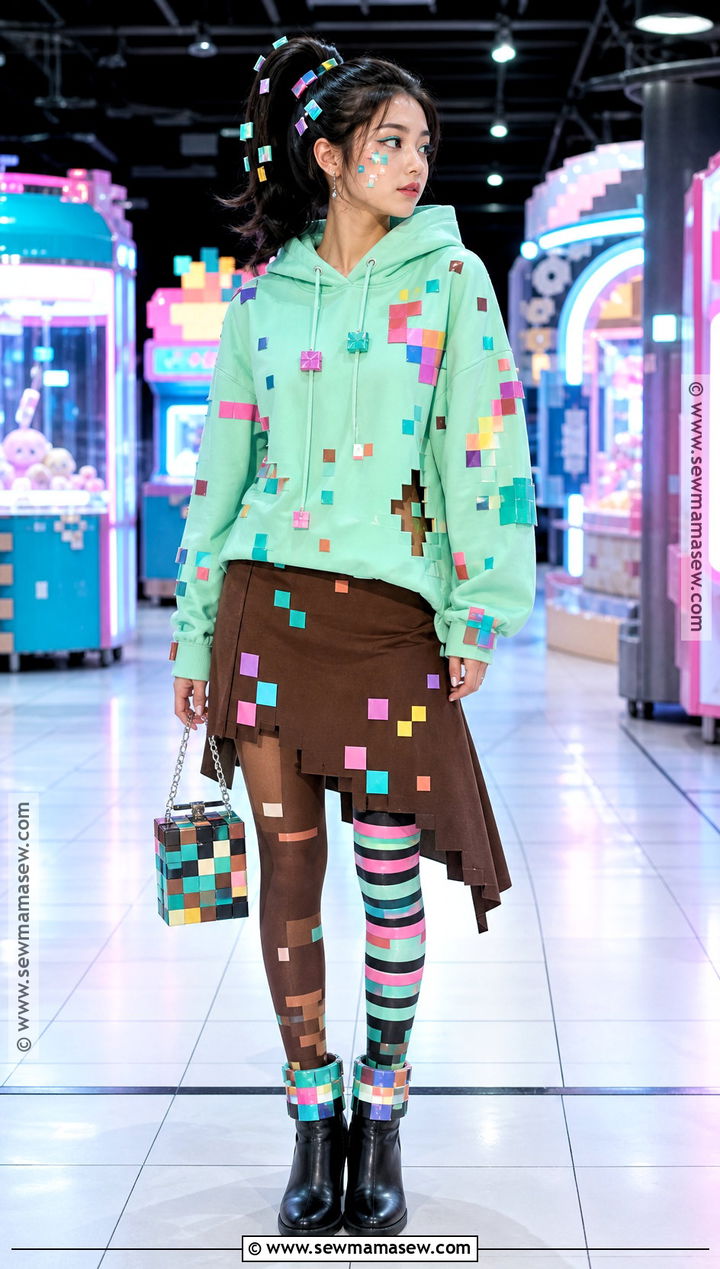 Pixel Glitch Vanellope Costume - 30 vanellope costume ideas