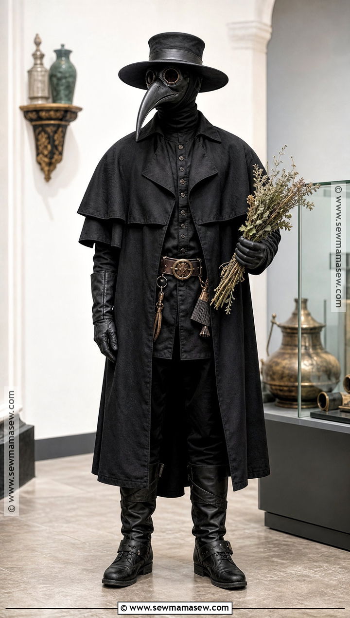 Plague Doctor Costume With Long Coat - 35 halloween costumes male