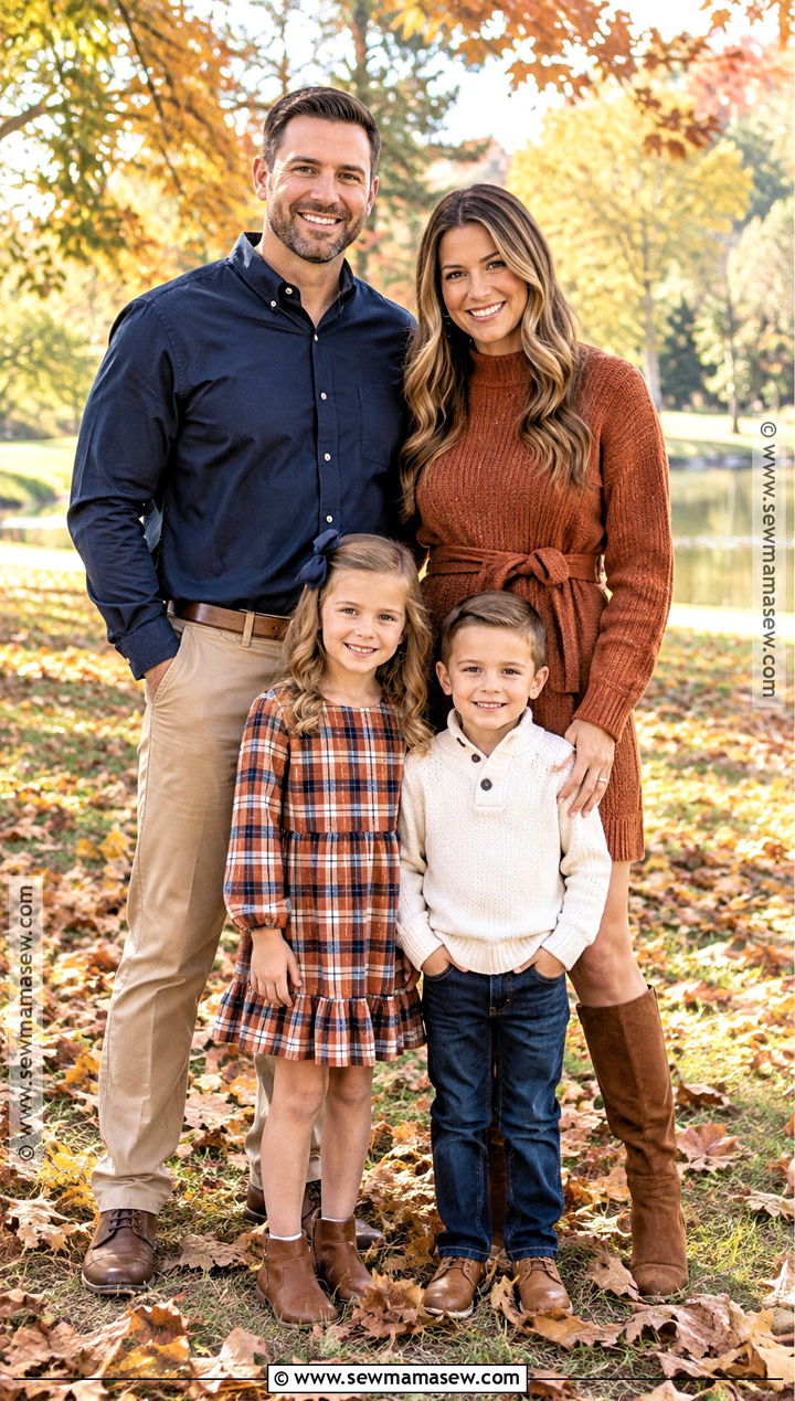 Plaid Accent Fall Family Photo Outfits - 15 fall family photos outfits 2026