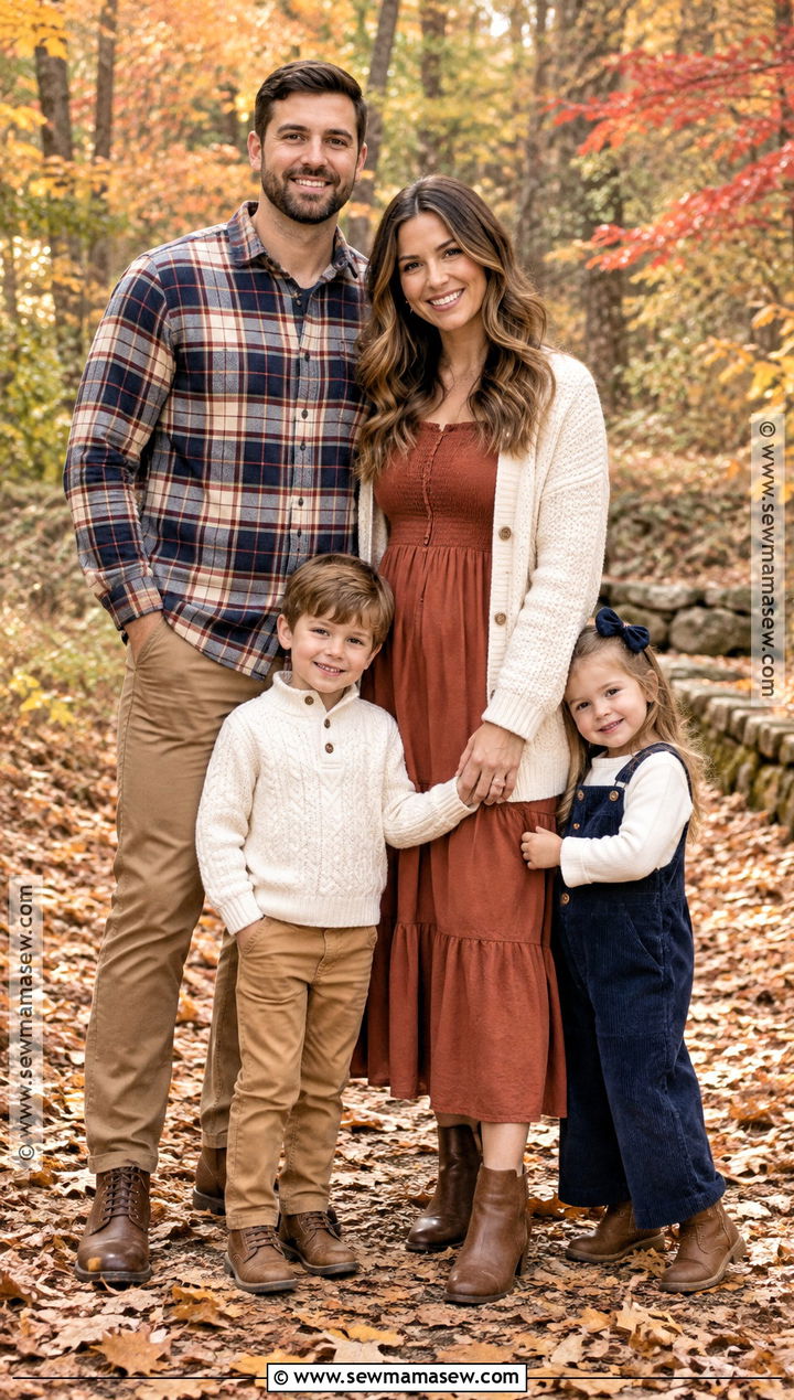 Plaid Accent Fall Family Session Outfit - 15 fall family session outfits