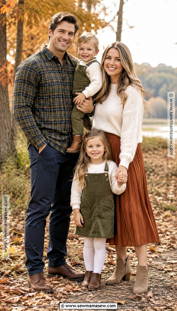 Plaid Accent Outfits for Fall Family Pictures - 15 fall outfit ideas family pictures