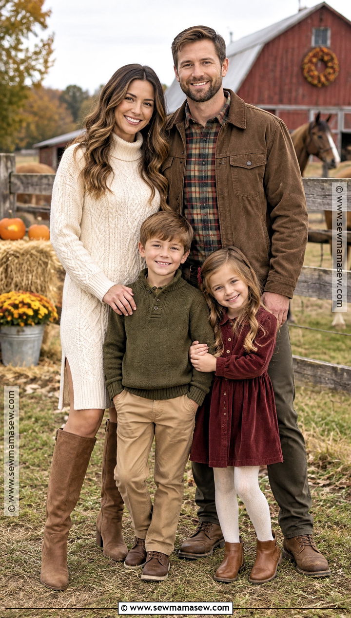 Plaid And Neutral Fall Family Photo Outfits - 15 fall outdoor family photo outfit ideas