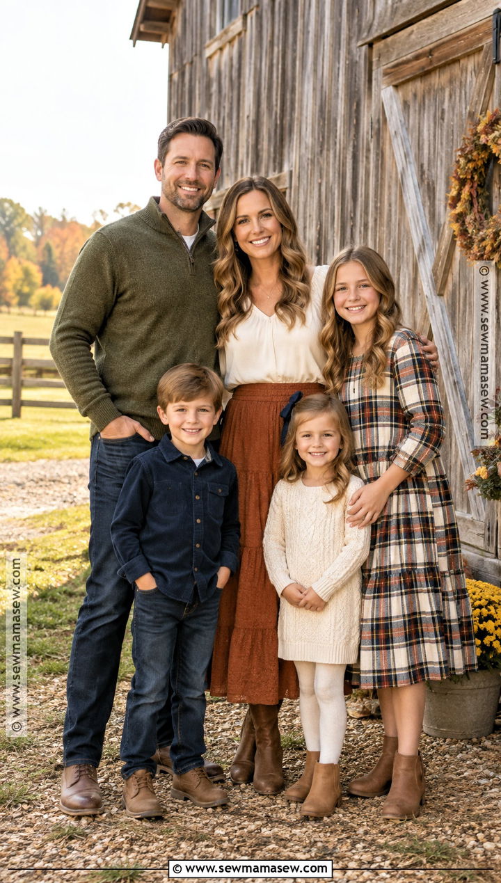 Plaid And Neutral Fall Family Photo Outfits - 15 fall photography family outfits
